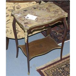 FRENCH STYLE MARBLE TOP SIDE TABLE with