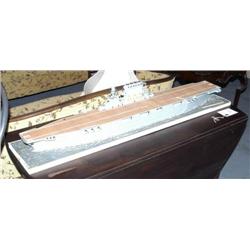 PAIR OF WORLD WAR II SHIP MODELS