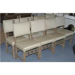 SET OF 8 SPANISH BAROQUE STYLE DINING C