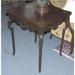 VICTORIAN INLAID MAHOGANY LAMP TABLE ci