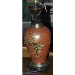 CARLETONWARE VASE now adapted to a lamp