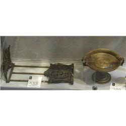 ART NOUVEAU BOOK RACK together with a F