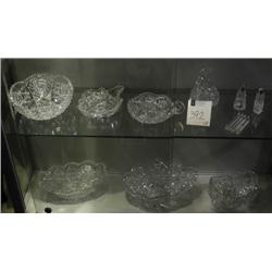 GROUP OF CUT GLASS including 