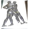 Image 1 : CAST METAL RELIEF OF WRESTLERS