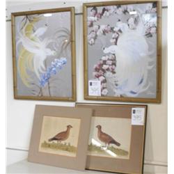 PAIR OF DECO GOUACHES together with a P