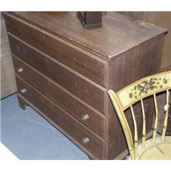 STAINED PINE BLANKET CHEST