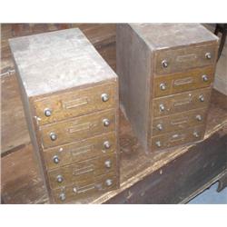 PAIR OF OAK FILE BOXES
