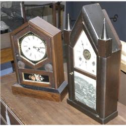 PAIR OF AMERICAN MANTLE CLOCKS