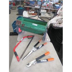 MW- Package- Yard Fertilizer, Buck Saw, Pruner, & Hedger