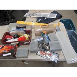MW- 16 Plus Items- 2) Tackle Boxes, Fire Ext, Boat Safety Items, 2 Fishing Rods, New FIshing Knife, 