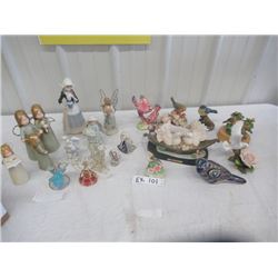 EK - Angels & Girl Firgurines, Bird Ornaments