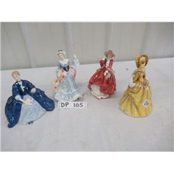 DP- 4 Royal Doulton Figurines 1) Laurianne 1973 1) Lady British Isle 1994 1) Top of Hill 1937 1) San