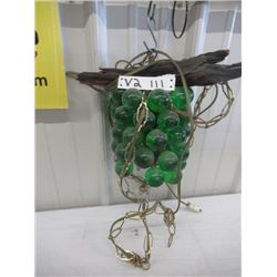 V2- Retro Glass Swag Lamp- Missing a Couple of Lower Grapes