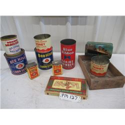 PM -11 Various Household Tins-Honey & Spice TIns