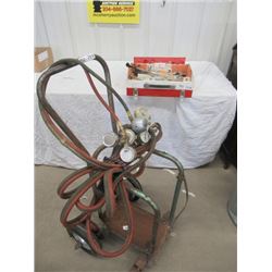 HO- Acetylene Torches, Hose, Gauge, Cart & Extra Torch