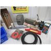 Image 1 : HO- 10 Plus Items - Hyd Hose, New Siphon Pump, Welding Mask, Welding Rods, Plumbing Taps, Welding Ro
