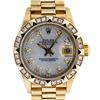 Image 1 : Rolex Ladies 18K Yellow Gold MOP Diamond President Wristwatch With Watch Winder