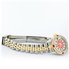 Image 8 : Rolex Ladies 2 Tone 14K Red Vignette String Diamond Lugs & Ruby Datejust Wriswat