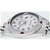 Image 7 : Rolex Mens Stainless Steel White Diamond & Ruby 36MM Datejust Wristwatch