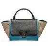 Image 2 : Celine Blue Leather Trapeze Two-Way Bag