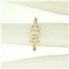 Image 8 : 14k Yellow Gold Petite 0.42 ctw Round Diamond Engagement Ring w/ Channel Accents
