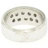Image 8 : Men's 14k White Gold 1.00 ctw Round Diamond Diagonal Channel WIDE BOLD Band Ring