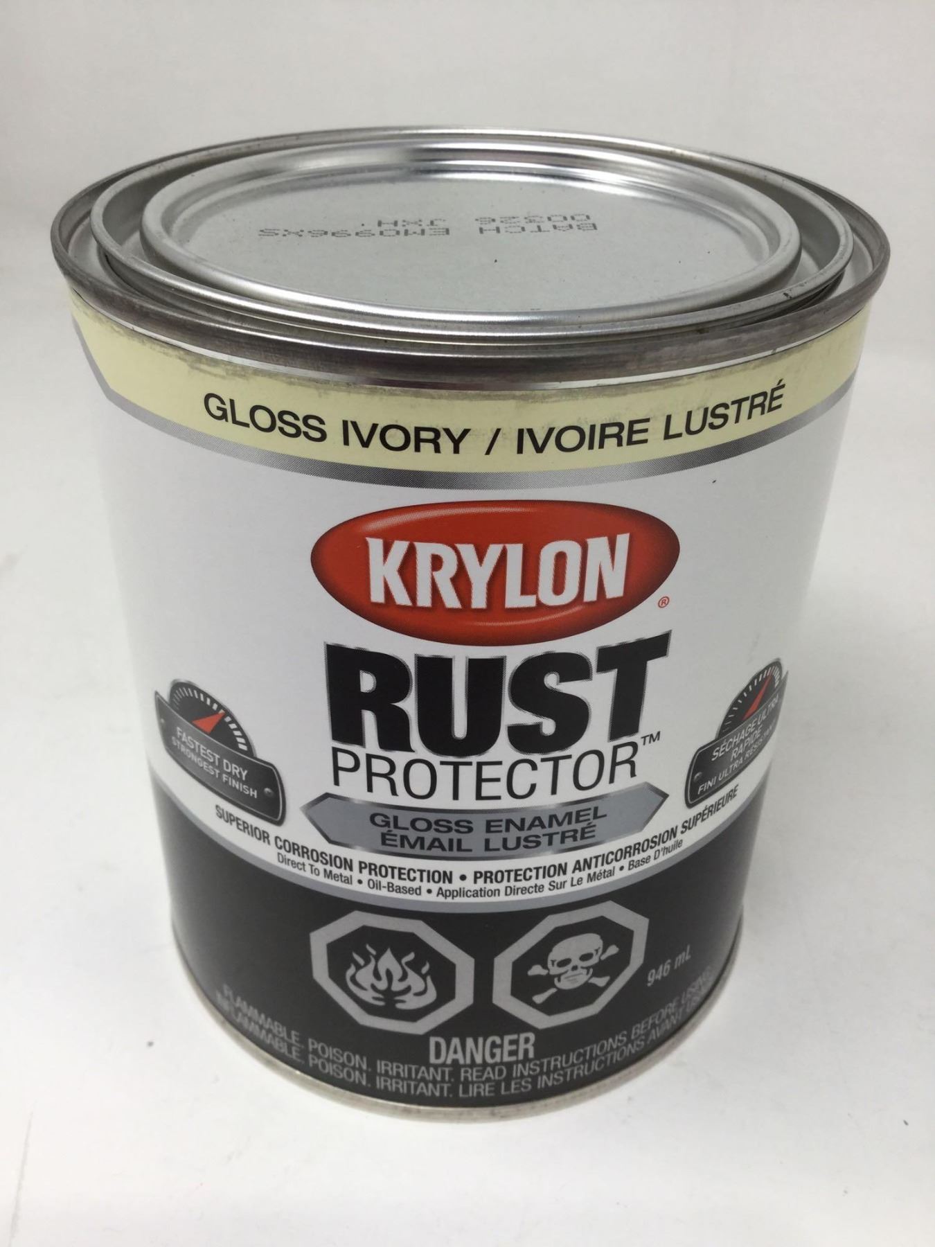 Krylon Rust Protector Gloss Enamel -Gloss Ivory 946ml krylon rust protector