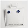 Image 1 : Silver Sapphire(0.4ct) Earrings, Made in Canada, Suggested Retail Value $80