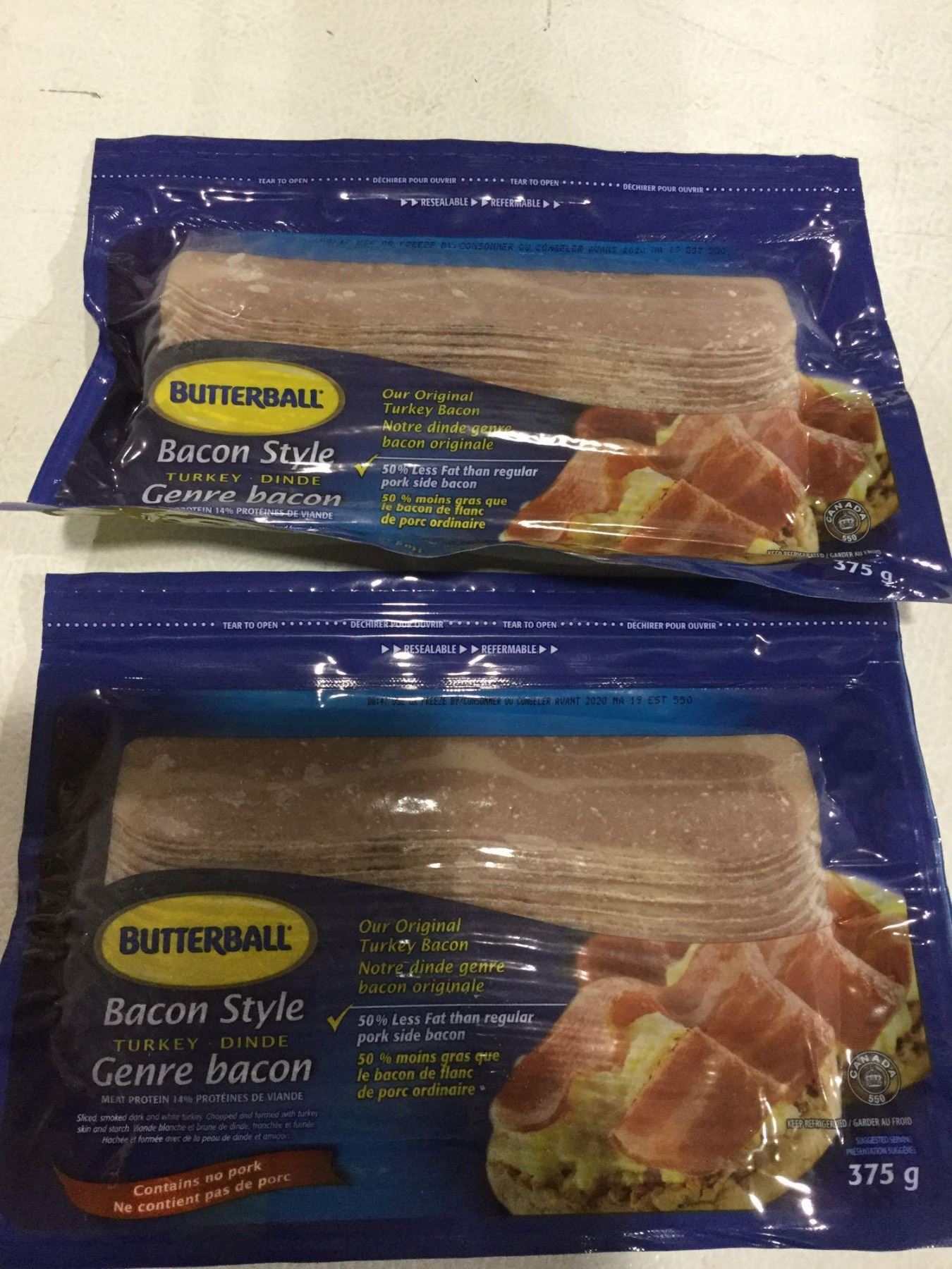 Butterball Turkey Bacon 2 X 375g