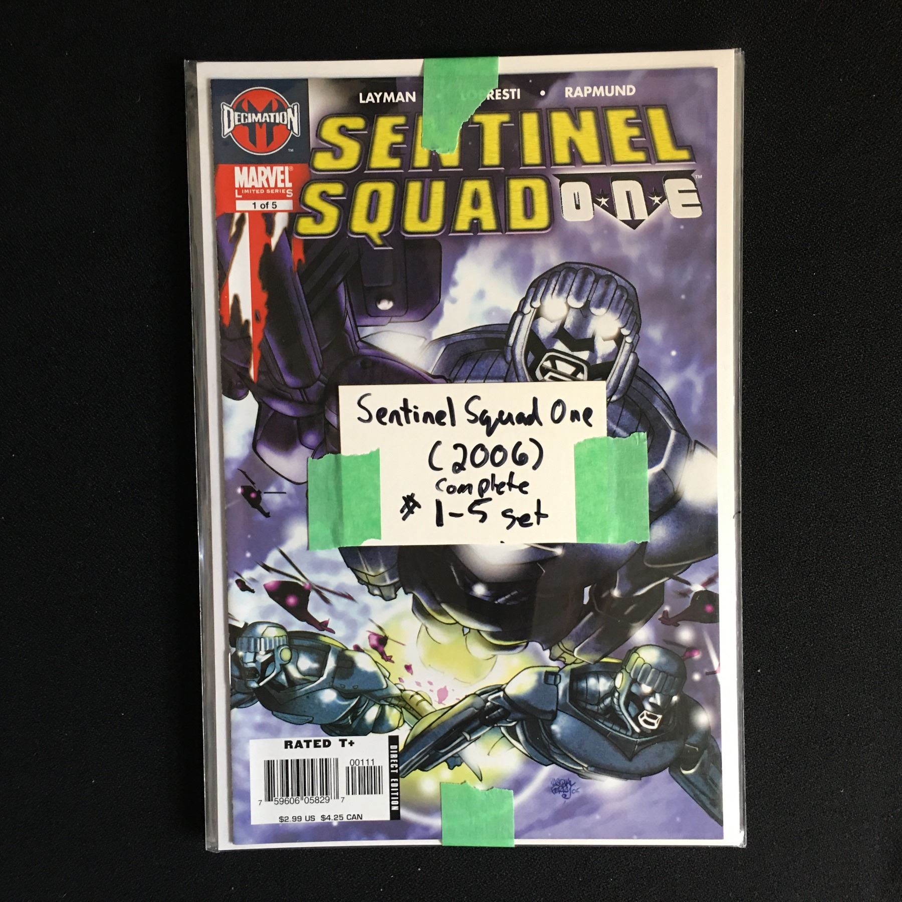 Sentinal Squad One SENTINEL SQUAD ONE (2006) COMPLETE SET #1-5