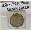 Image 1 : 1923 USA SILVER PEACE DOLLAR