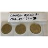Image 1 : 3 X 1968-69-71 CND DOLLAR COINS