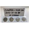 Image 1 : 4 X 1973-75-78-79 CND 10 CENT COINS