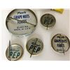 Image 2 : GR OF 6, VINTAGE ADVERTISING BUTTONS & CLICKERS