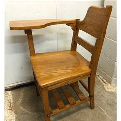 ANTIQUE OAK CHILD'S SCHOOL DESK