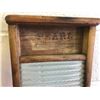 Image 2 : GR OF 2 ANTIQUES - OAK STORAGE STOOL & SMALL PEARL WASHBOARD
