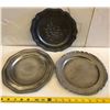 Image 1 : GR OF 3 PEWTER PLATES - GERMANY