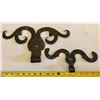 SET 250 YEAR OLD HINGES FROM THE FRIEDBERG CASTLE - GERMANY