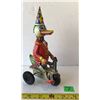 Image 1 : VINTAGE WINDUP TIN TOY - DUCK RIDING A BIKE