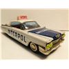Image 2 : VINTAGE TIN FRICTION INTERPOL CAR WITH BATTERY OPERATED LIGHTS