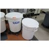 Image 2 : Qty 6 White Rolling Commercial Condiment Storage Bins & Lids