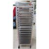 Image 1 : Rolling Commercial End Load Sheet Pan Rack w/ Multiple Pans & Plastic Cover