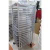 Image 2 : Rolling Commercial End Load Sheet Pan Rack w/ Multiple Pans & Plastic Cover