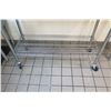 Image 2 : Stainless Steel Work Table on Wheels w/ Wire Undershelf 49.5"L x 24"W x 39"H)