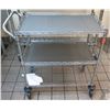Image 1 : Rolling 3 Tier Steel & Mesh Serving Cart