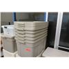 Image 2 : Misc Size Heavy Plastic Storage Bins, 2 Tier Shelf & Two 4 Drawer Cabinets