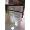 Image 2 : Qty 20 White Heavy Plastic Commercial Stacking Storage Bins & Lids