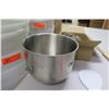 Image 8 : Qty 2 Large Mixer Kettles, Box Attachments, Long Spoons, etc
