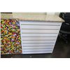 Image 2 : Stone-Top Customer Service Stand Cabinet w/ Shelving 100"W x 13.5"D x 41"H
