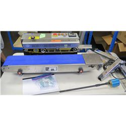 Continuous Horizontal Band Sealer CBS-880e & Conveying Table